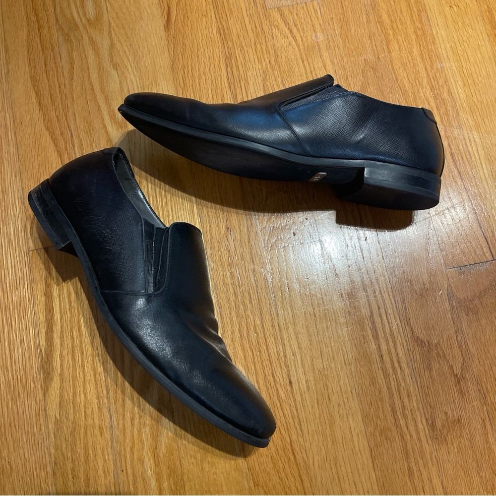 Aldo Men's Black Leather Slip-On Shoes